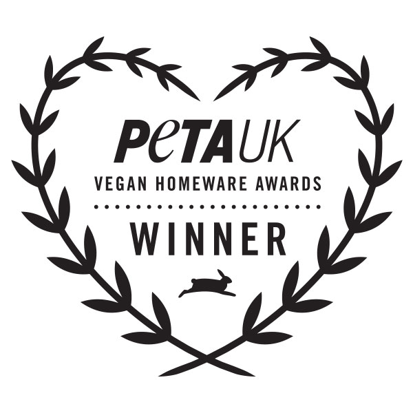 Visual representation of our commitment to animal welfare through the PETA-approved Vegan logo on our Botanic Duvets page.