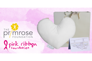 Comfort cushion that gives relief during breast cancer treatment.