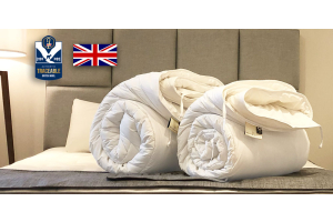 Handcrafted Devon Duvets wool bedding, representing British craftsmanship and sustainability