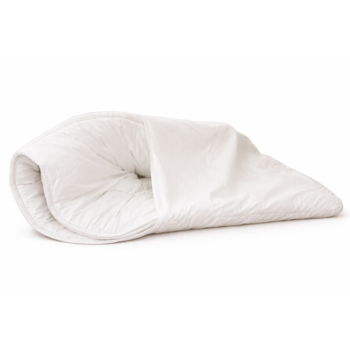 Adjustable 3 fold wool pillow shown folded for flexible support
