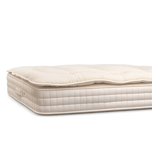100% British wool mattress topper with brushed cotton cover
