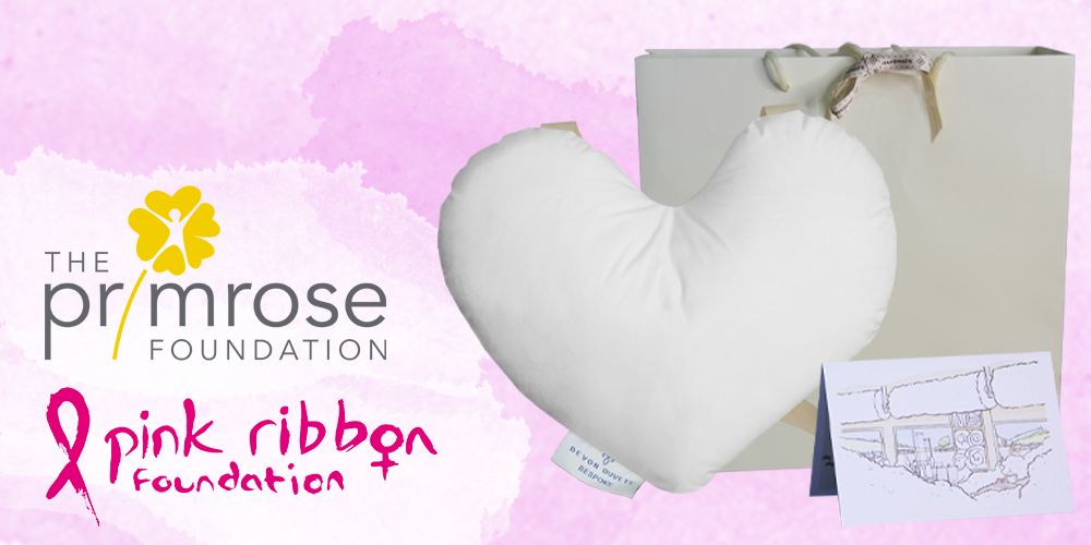 Comfort cushion that gives relief during breast cancer treatment.