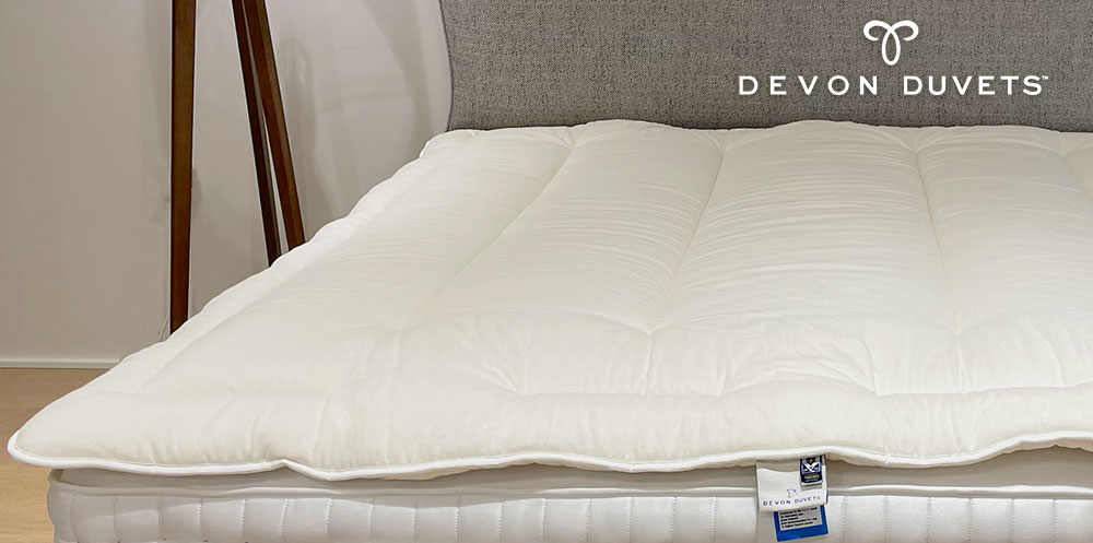 A beautifully crafted Devon Duvets mattress topper 