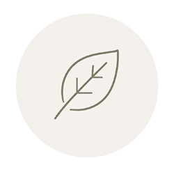 Leaf icon representing natural comfort