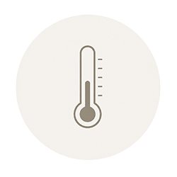 Thermometer icon representing temperature balance