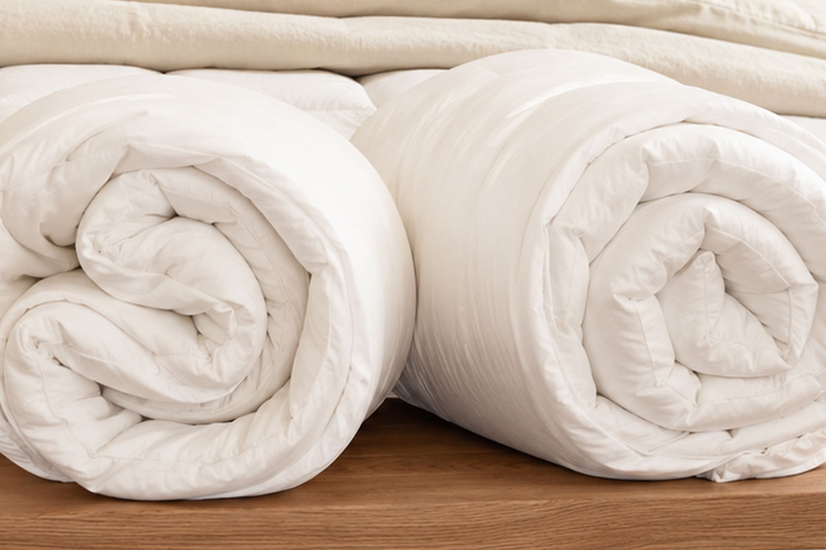 Lightweight British wool duvet for warmer summer nights