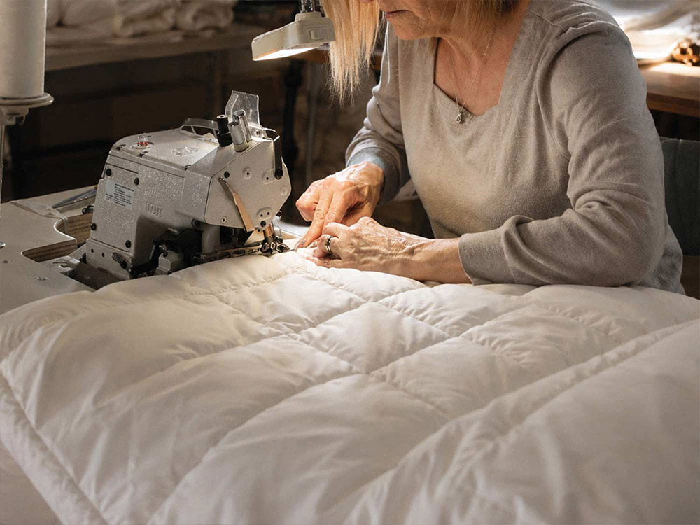 Inside the Devon Duvets workshop.