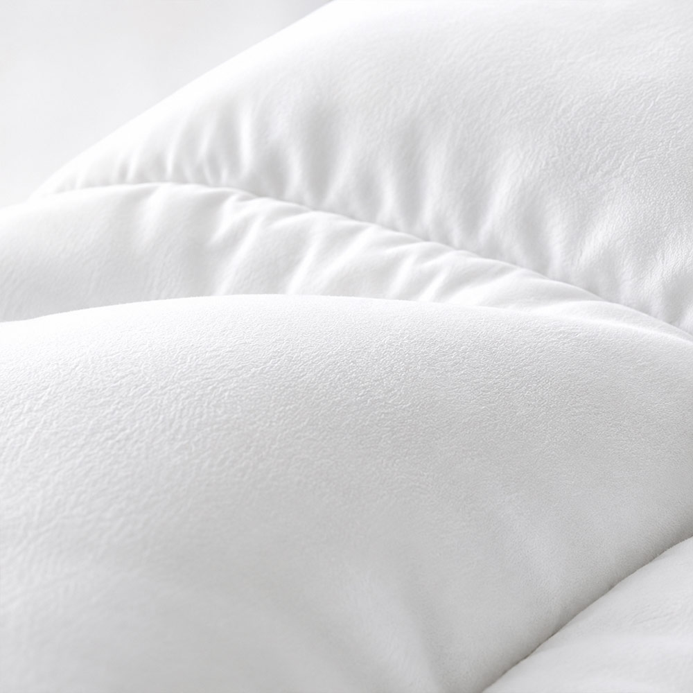 Premium percale cotton and brushed cotton fabrics chosen for different Devon Duvets products.