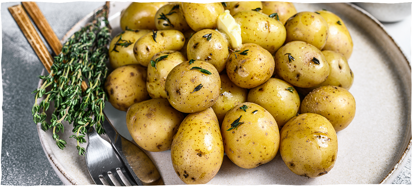 a meal from Cornish potatoes
