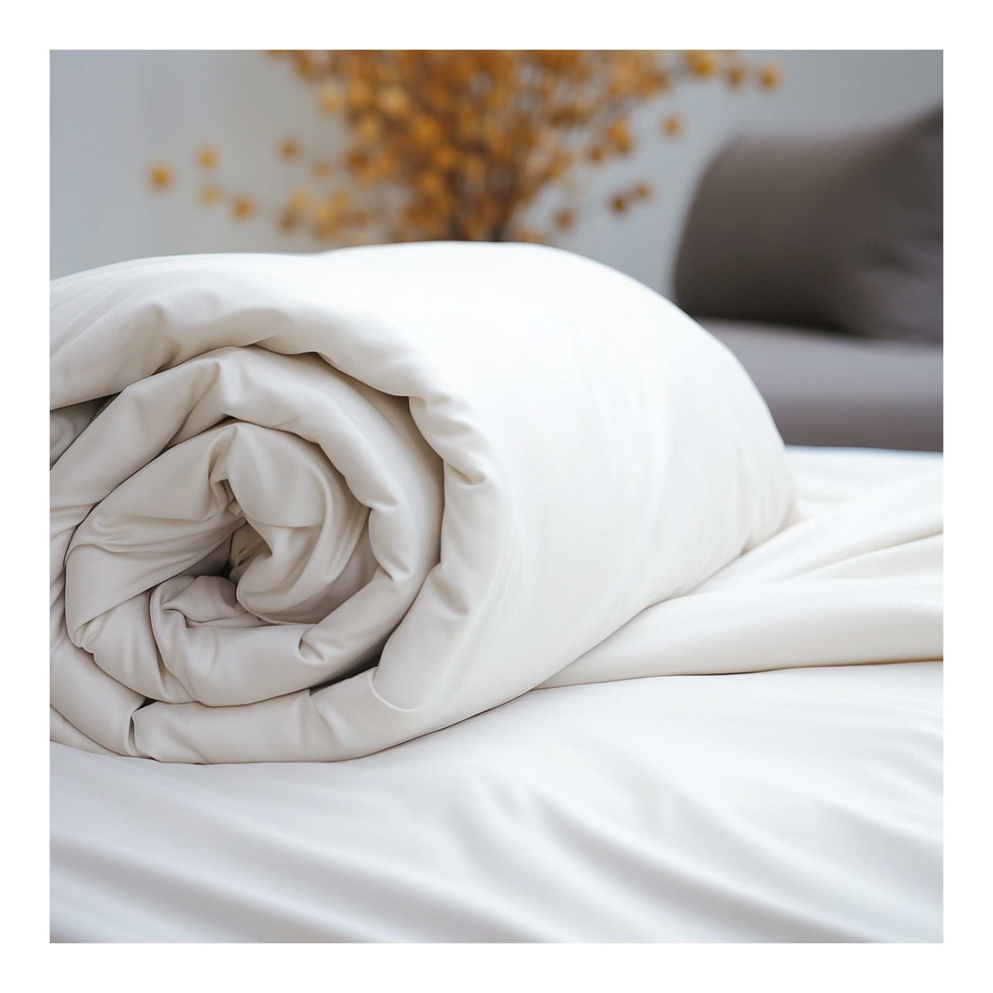 Double-size Lightweight Devon Closewool Wool Duvet, made with traceable British wool.