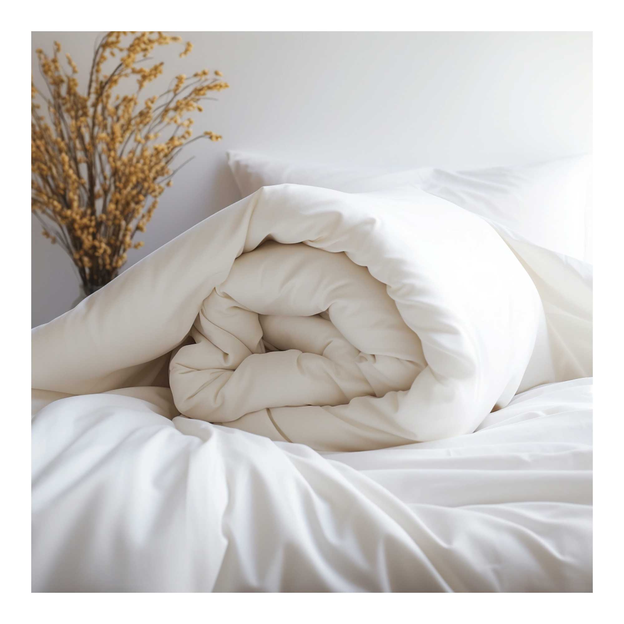 Medium Weight Devon Closewool Wool Duvet, single size, made with 100% British wool.