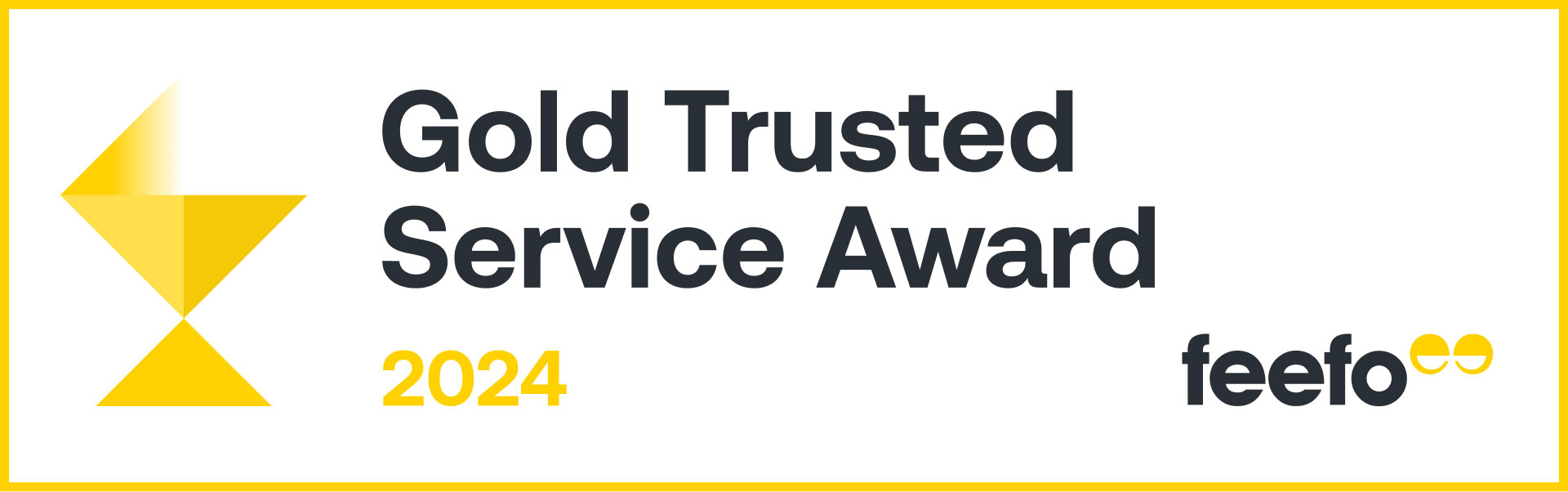 Feefo gold trusted customer service award 2024