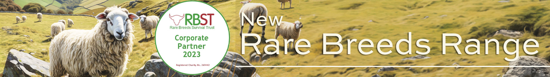 Supporting local famers using the rare breeds trust with logo.